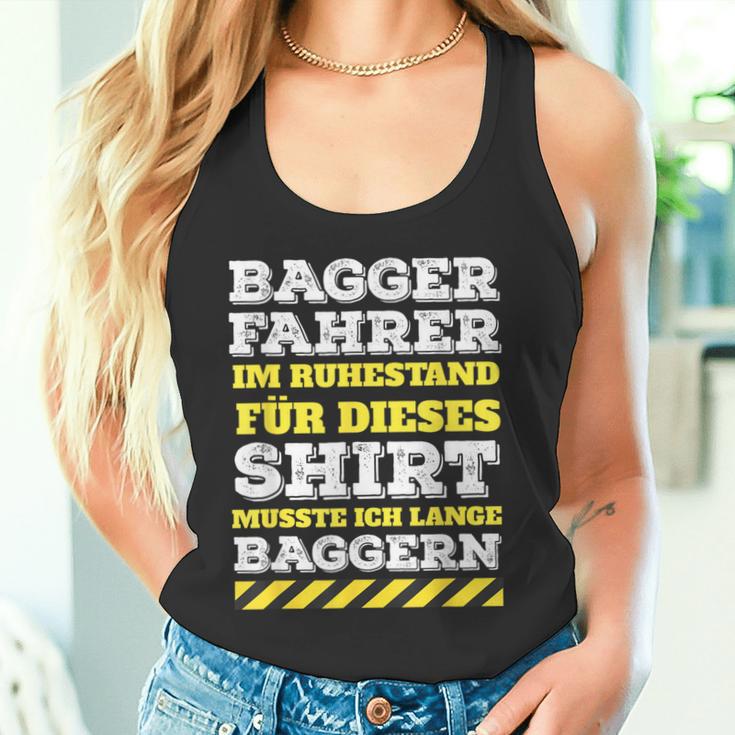 Digger Driver Digger Driver Digger Retirement Pension Tank Top