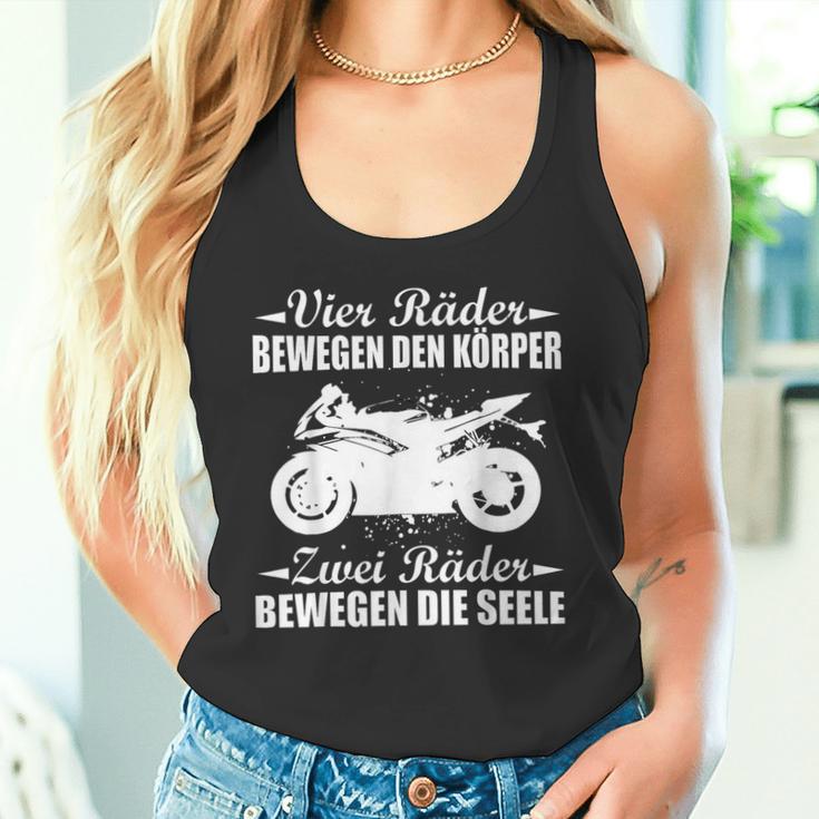 Motorcycle Biker Saying Zwei Räder Bewegen Die Seele Tank Top