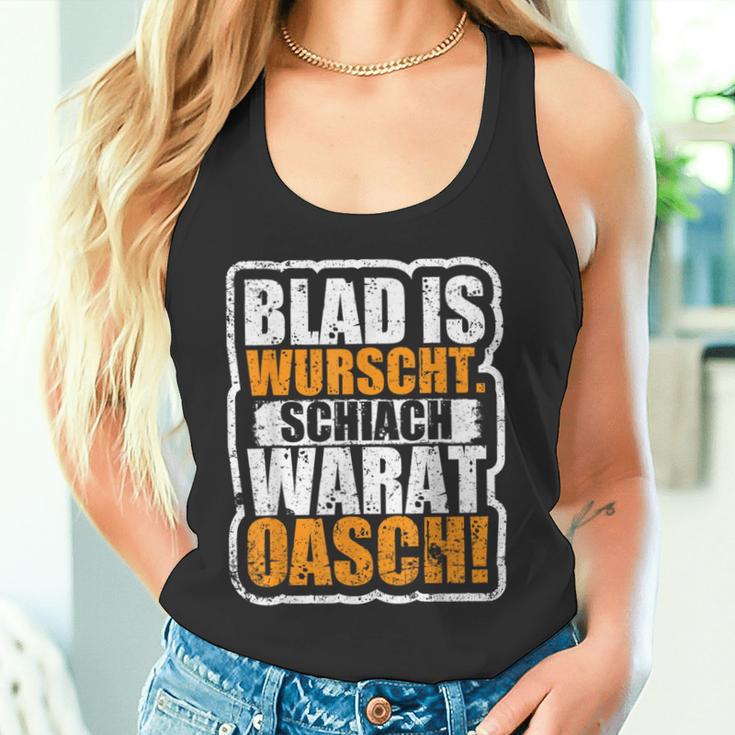 Slogan Blad Is Wurscht Dialect Tank Top