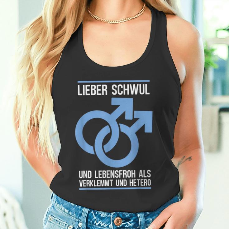 Gay Lieber Schwul Und Lebensfroh Alserlemmund Hetero Tank Top