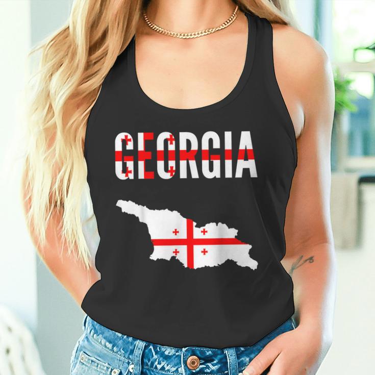 Georgian Georgian Map Flag Tank Top