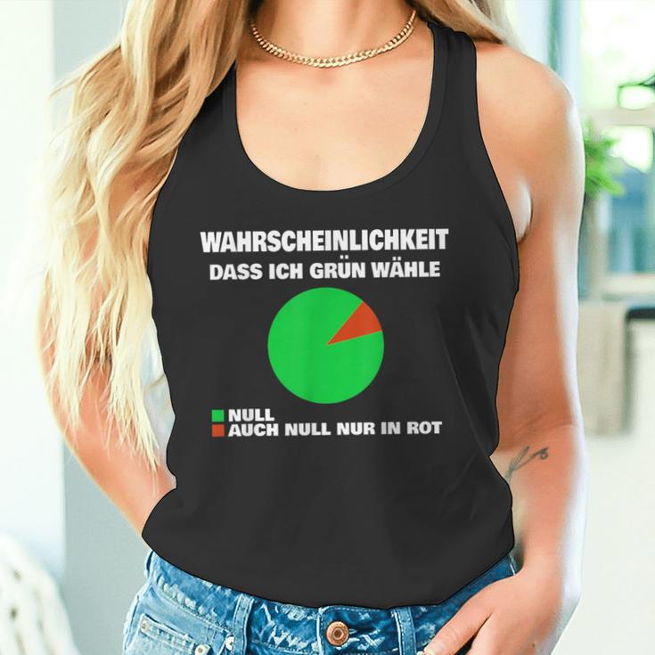 Green No Thank You Wahrscheinlichkeit Dass Ich Grün Wähle Null Tank Top