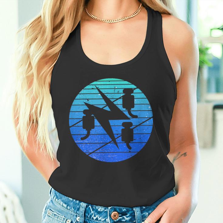 Guild Sign Electricians & Electronics Inintage Retro Blue Tank Top