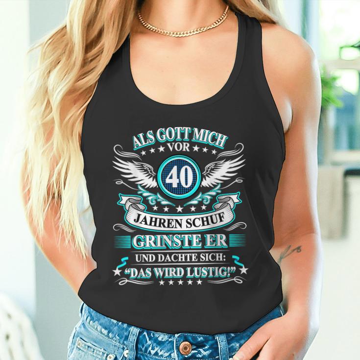 Herren Als Gott Michor 40 Jahen Krinste Er 40Th Birthday Tank Top