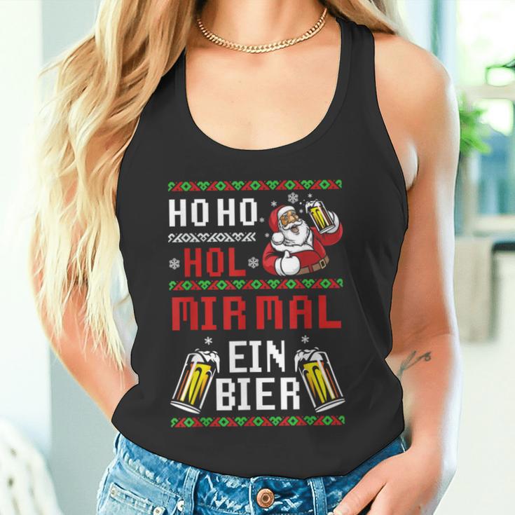 Ho Hol Mir Mal Ein Bier Christmas Santa Claus Tank Top