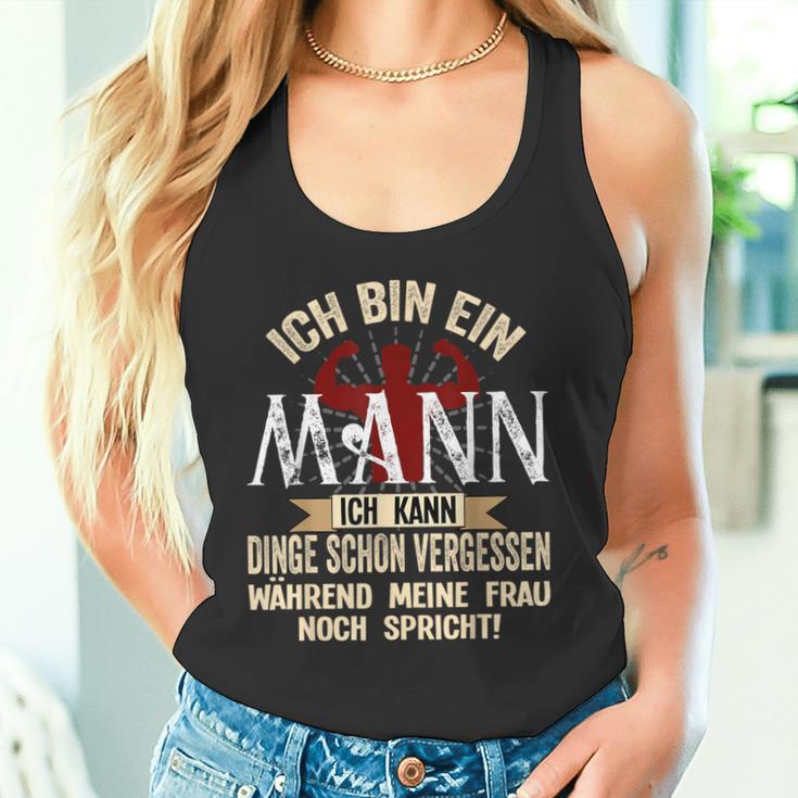 Ich Bin Ein Mann Ich Kann Dinge Schonergessen Sarcasmus Half Sleeve Tank Top