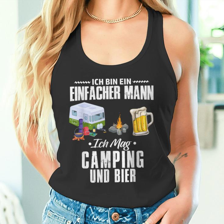 Ich Bin Einfach Mann Ich Mag Camping Und Bier Camperan S Tank Top