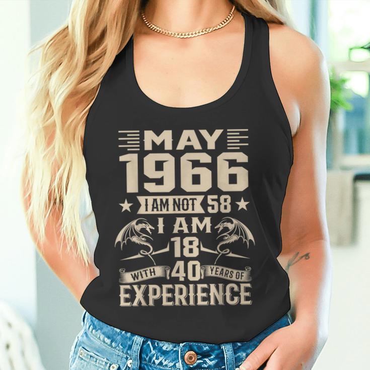 Ich Bin Nicht 58 Ich Bin 18 Mit 40 Jahren Geburtstag Lustig Mai 1966 Tank Top