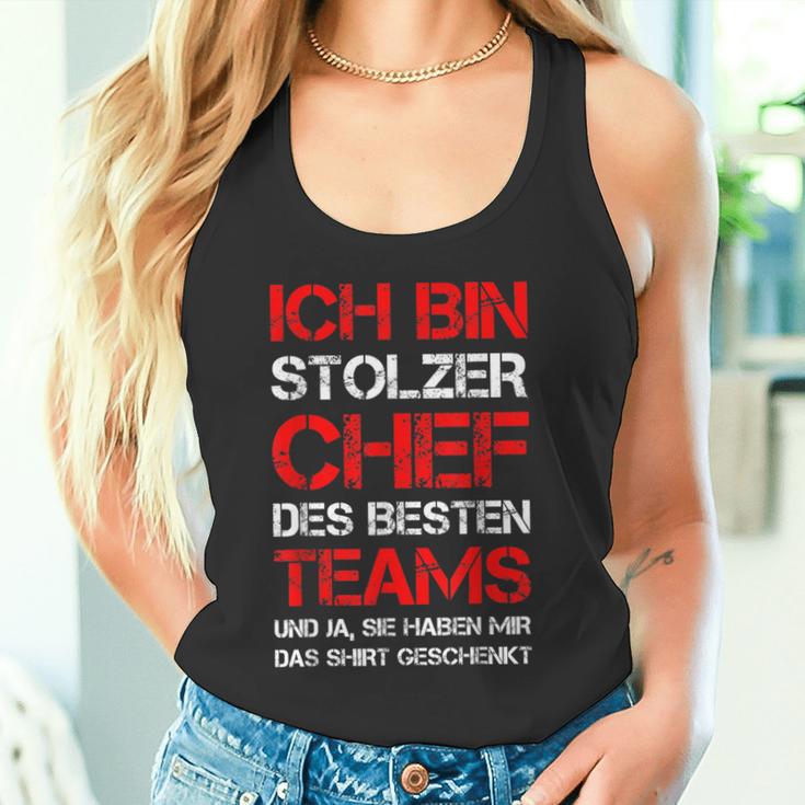 Ich Bin Stolzer Chef Des Besten Teams Colleagues Fun Tank Top