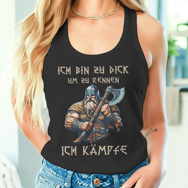 Ich Bin Zu Dick Um Zu Rennen Ich Kämpfe Nordiciking Tank Top