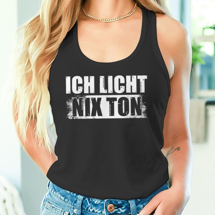 Ich Licht Nix Ton Lichttechnik Light-Crew Lichttechniker Tank Top