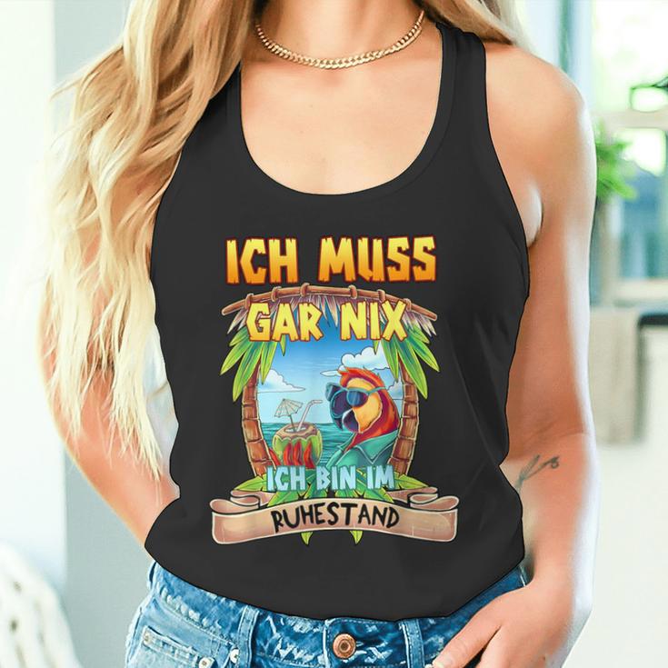 Ich Muss Gar Nichts Ich Bin Im Ruhestand Rentner Tank Top