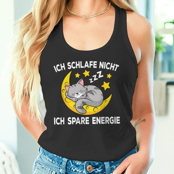 Ich Schlafe Nicht Ich Spare Energie Cat Nightdress Tank Top