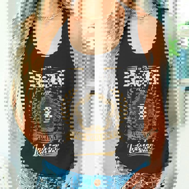 It's A Brown Thing You Wouldn't Understand Personalized Last Name Brown Family Crest Coat Of Arm Tank Top