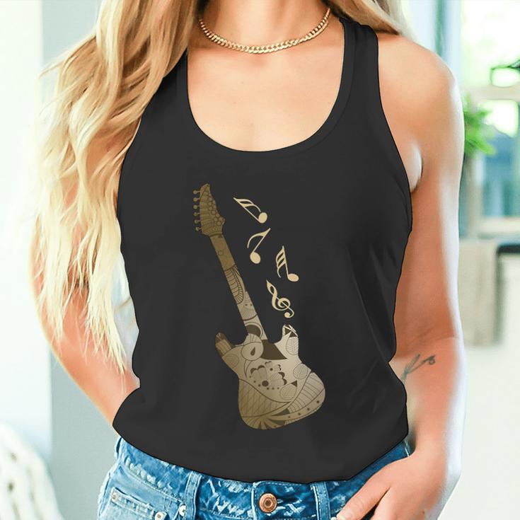 Jazz Guitar Artistic Guitar Tank Top