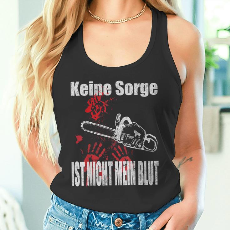 Keine Sorge Ist Nicht Mein Bluten Hands Chainsaw Tank Top