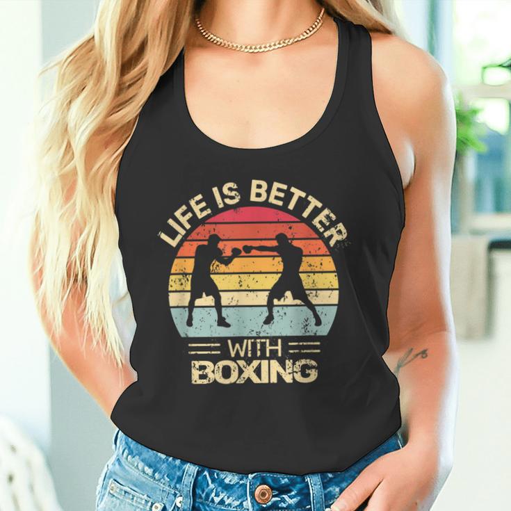 Kickboxing Life Is Better With Boxing Boxer Retro Tank Top