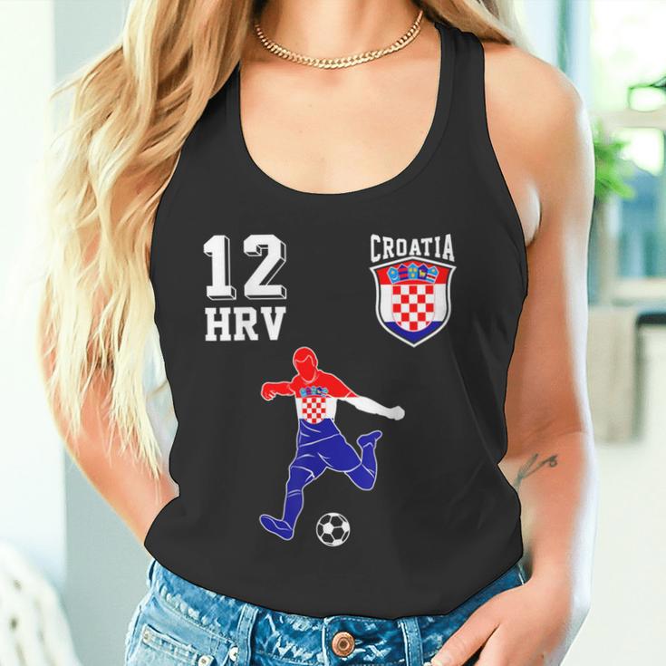 Kroatien Fan Em Spieler Ball Nummer 12 Tank Top