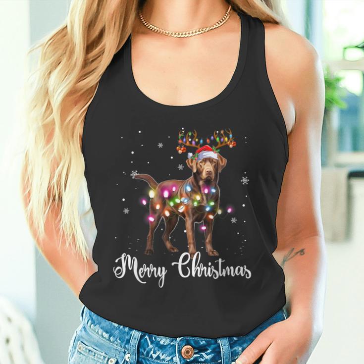 Labrador Retriever Christmas Reindeer Dog Lover Tank Top