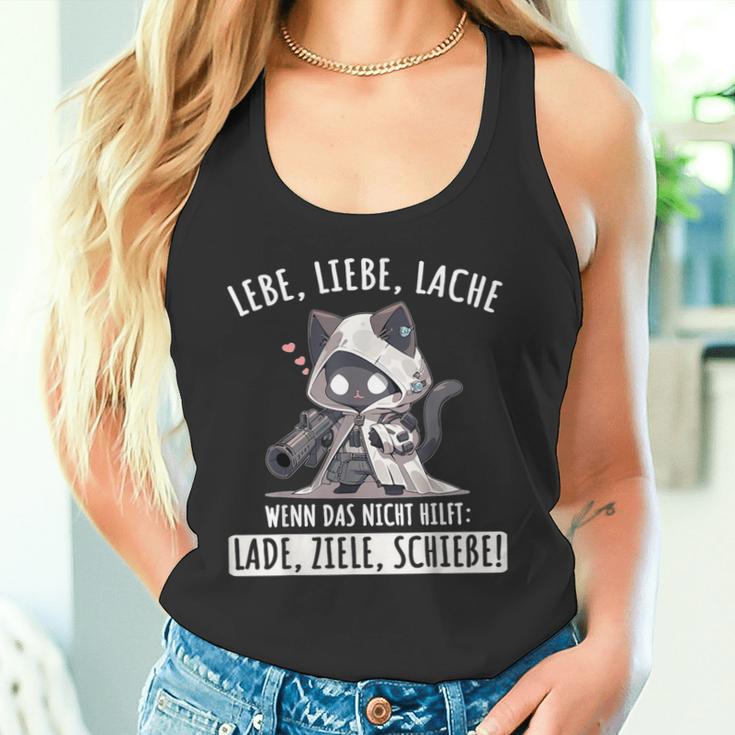 Lebe Liebe Lache Wenn Das Nicht Hilft Laden Ziele Schieen Live Tank Top