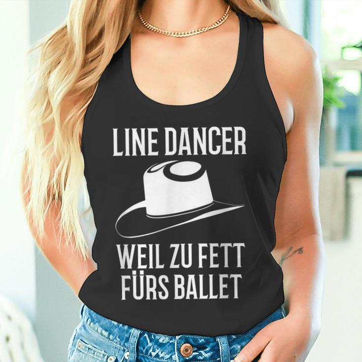 With Line Dance Dance Line Dancer Weil Zu Fett Für Ballet Tank Top