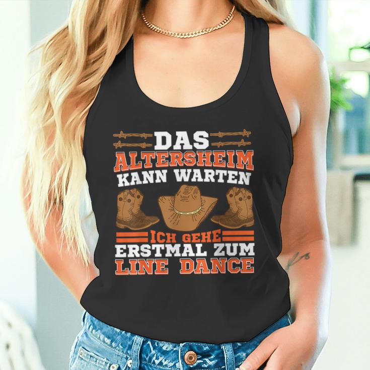 Linedancer Das Altersheim Kann Warten Ich Geh Zum Line Dance Tank Top