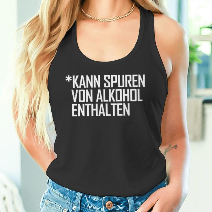 Lustiges Kann Spurenon Alkohol Enthalten Sauf Ironie Tank Top