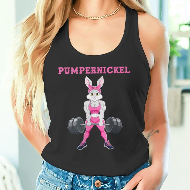 Lustiges Pumpernickel Damen Fitness Workout Tank Top