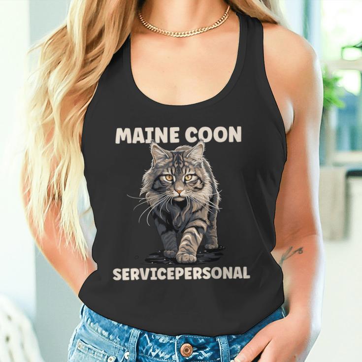 Maine Coon Service Personnel Cat Lovers Cat Tank Top