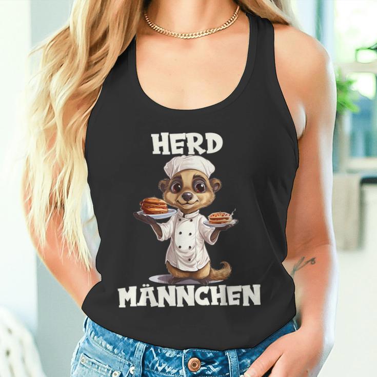 Meerkat Cooking Chef's Hat Man Herdmännchen Tank Top