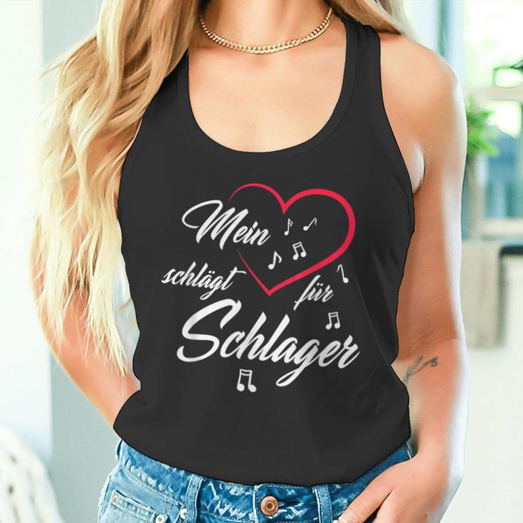 Mein Herz Schlag Für Schlager Musik Schlagfan Tank Top