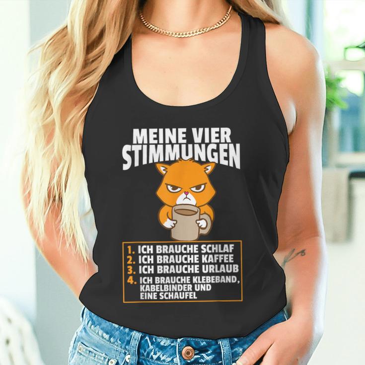 Meineier Stimmungen Cat Sarcasm Slogan Tank Top