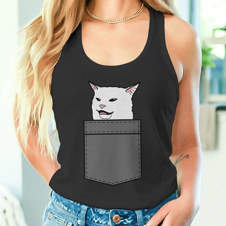 Meme Cat In Bag Tank Top