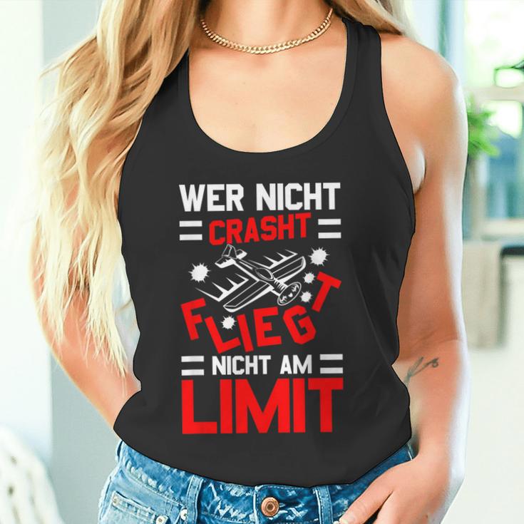 Modellflug Sprüche Lustig Modellbauer Model Flyer Aviator Tank Top