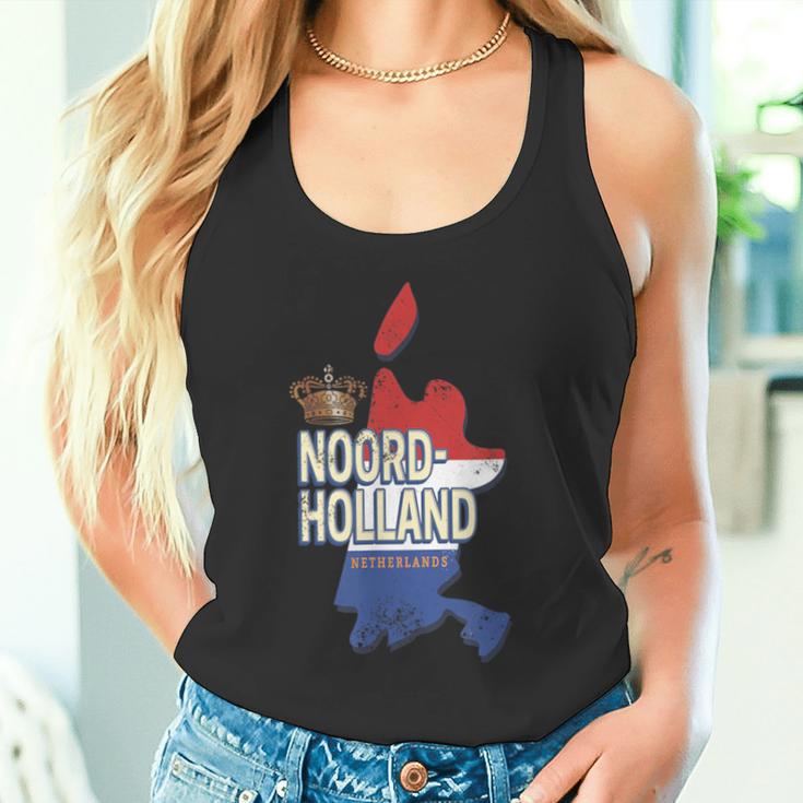 Nordholland Niederlande Retro Landkarte Hollandintage Tank Top