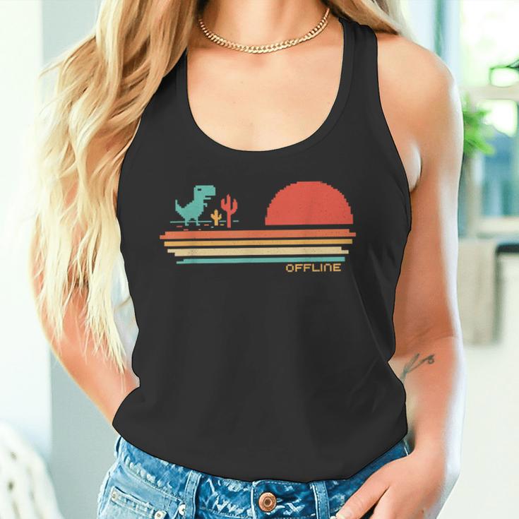 Offline Pixel Dinosaur Retrointage No Wifi Tank Top