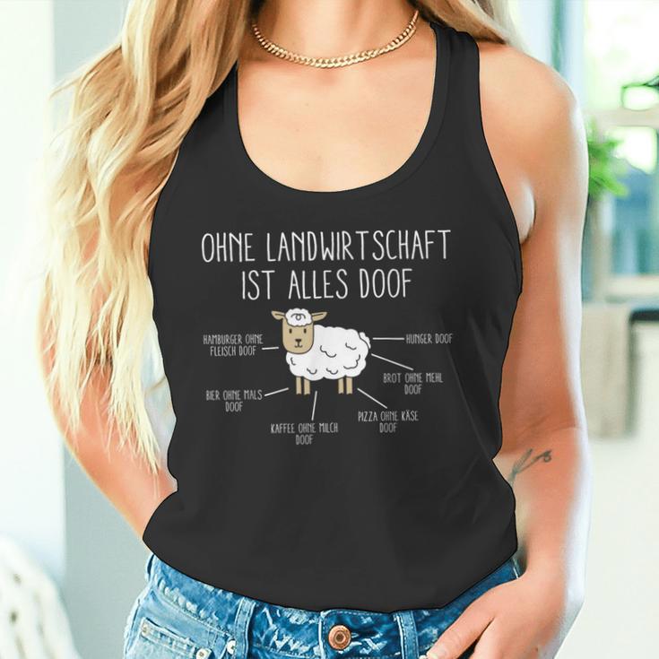 Ohne Landwirtschaft Ist Alles Doof Farmers Slogan Tank Top