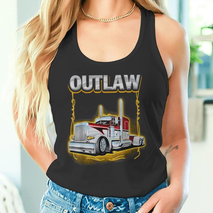 Outlaw Peterbilt Truck S Tank Top