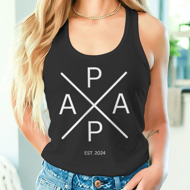 Papa Est 2024 Proud Dad Tank Top