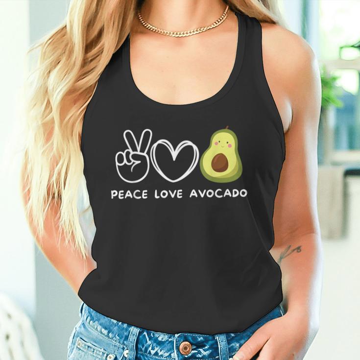 Peace Love Avocado Retro Avocado Lover Fruit Lover Tank Top