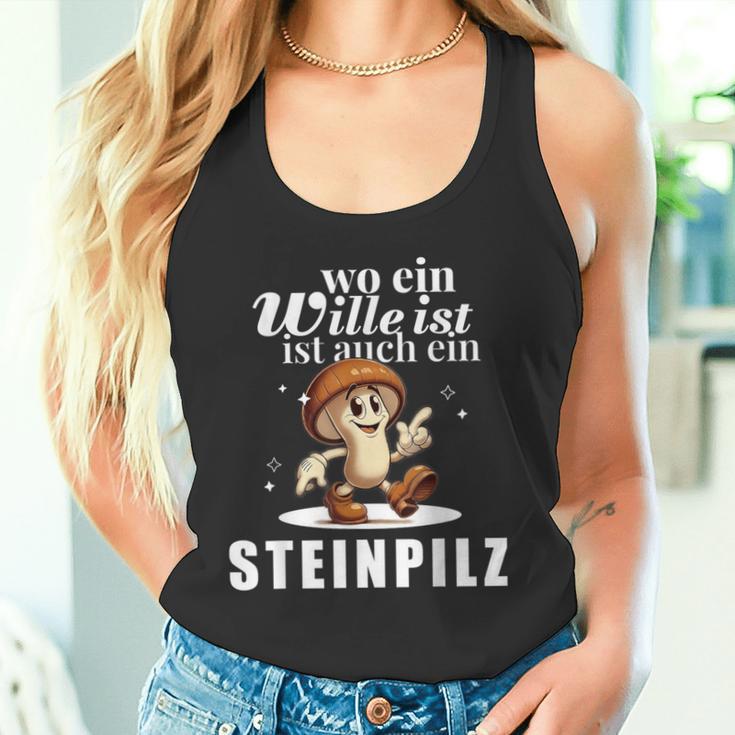 Pilzsammler Pilzsaison Pilze Sammeln Lustiges Steinpilz Tank Top