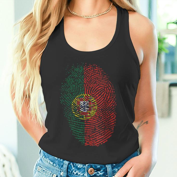 Portugal Flag Fingerprint Tank Top