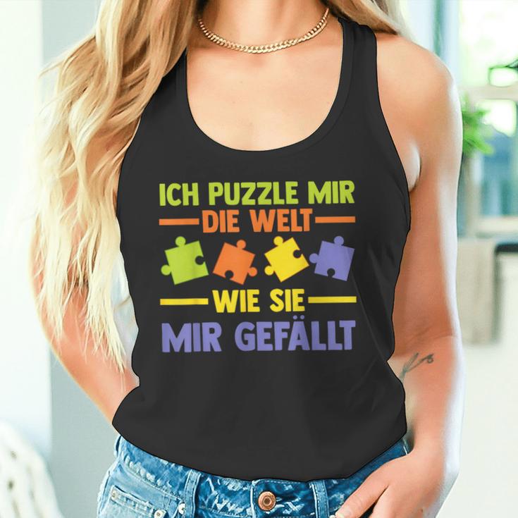 Puzzlefan Puzzler Puzzle Pieces Puzzle Tank Top