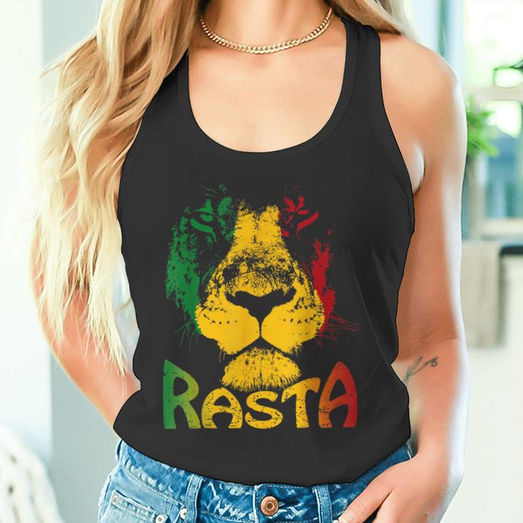 Rasta Lion Lionhead Reggae Rastafari Jamaica Tank Top