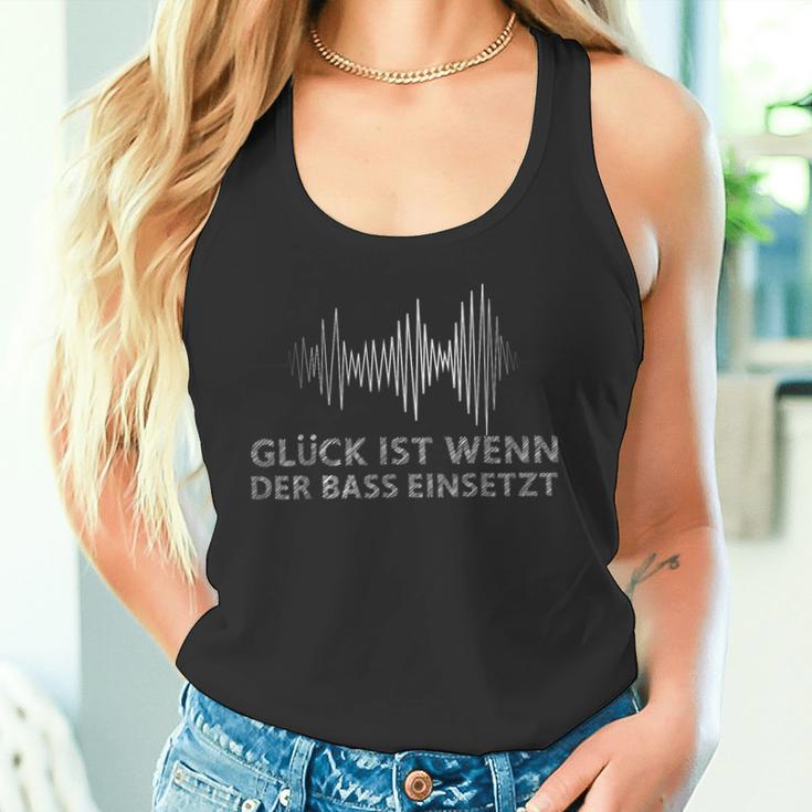 Rave Hardtekk Gabber Glück Ist Wenn Der Bass Einsetzsetzt Tank Top