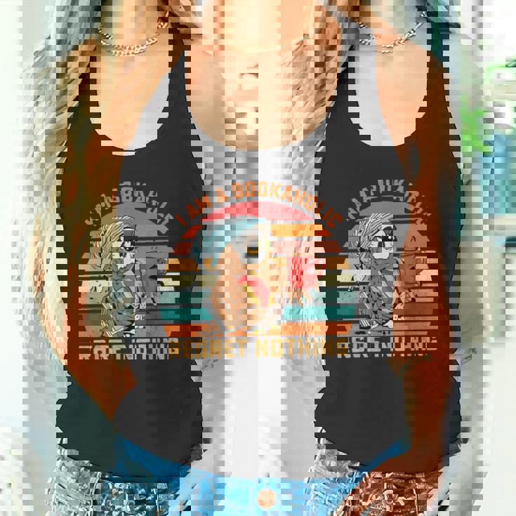 Regalo Para Amantes De Libros Con Texto En Inglés I Am A Bookaholic And I Arrepient Camiseta sin mangas