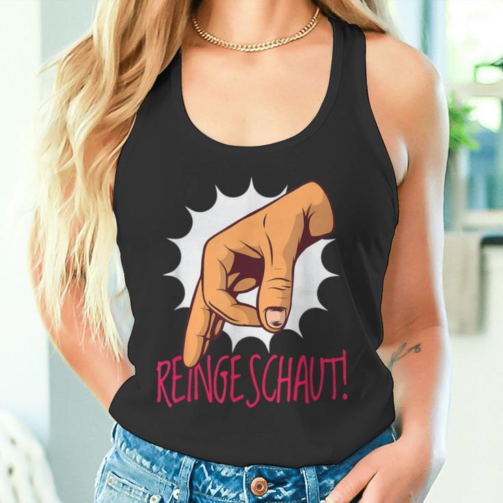 Reingeschaut Hand Reingeguckt Humour Game Tank Top