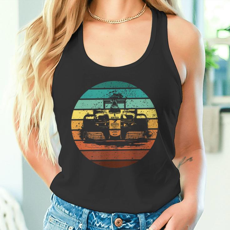 Retro Formula 1 Racing Car Sunset Tank Top