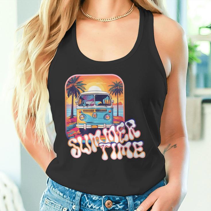 Retroan Camper Summer Time Summer Sun Camping Tank Top