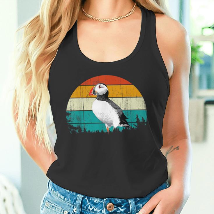 Retrointage Sunset Muffin Seabird Cute Atlantic Puffin Tank Top